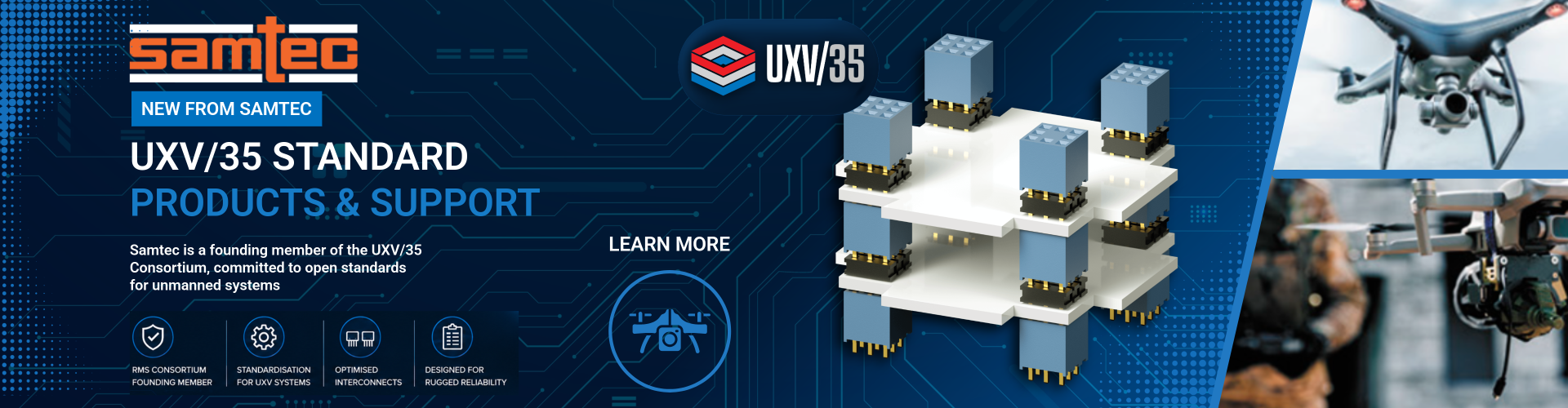 Samtec UXV/35 standard connectors