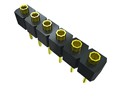 HSS - 2.54 mm High-Temp Single Row Screw Machine Socket Strip 